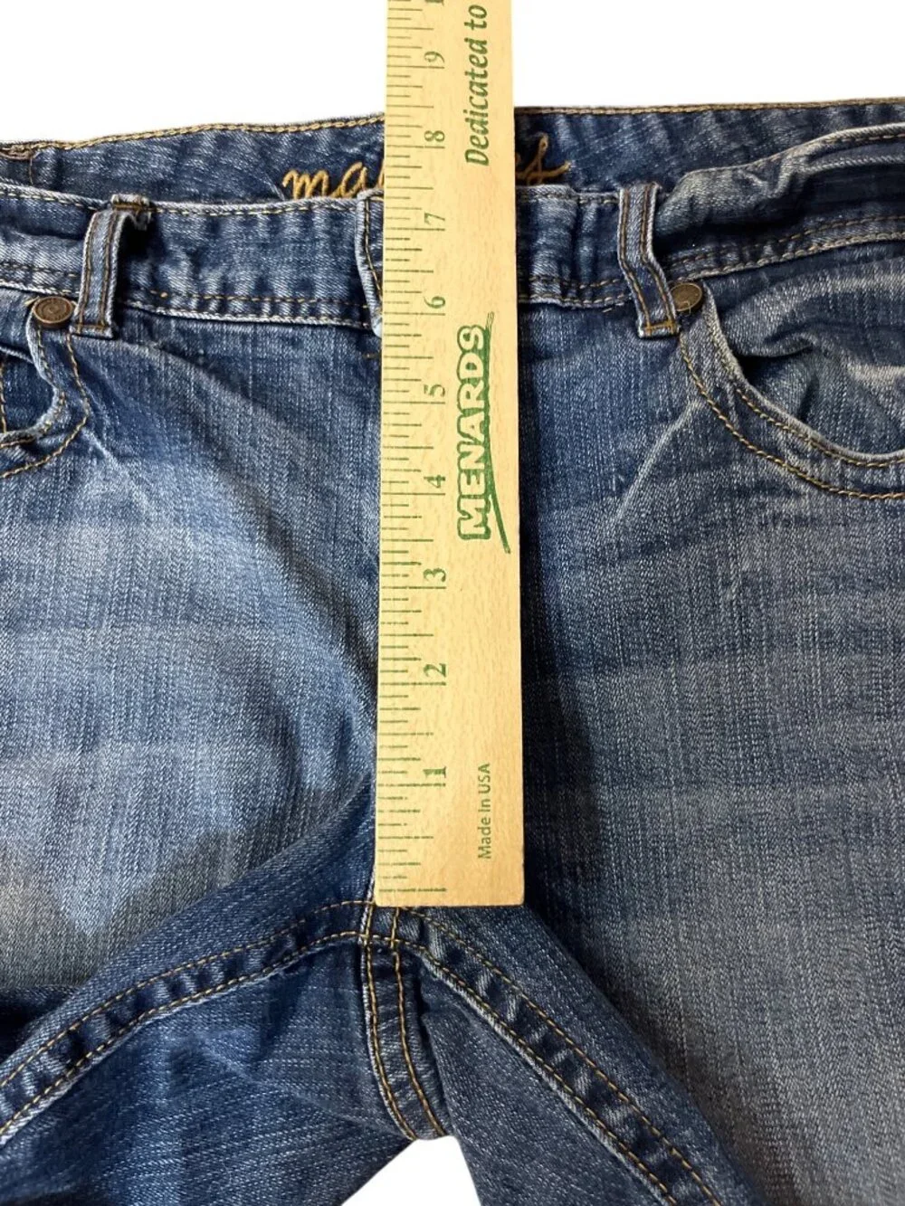 Maurices Cutoff Denim Shorts Juniors 11/12 Low Rise Distressed Used